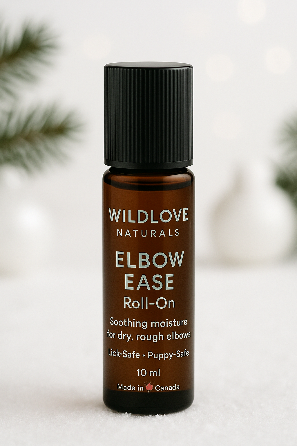 Wildlove Naturals — Elbow Ease Roll-On (10 ml) | Lick-Safe Moisturizer for Dry, Rough Dog Elbows | Made in Canada